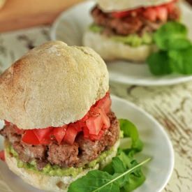 Bruschetta Burger with Avocado