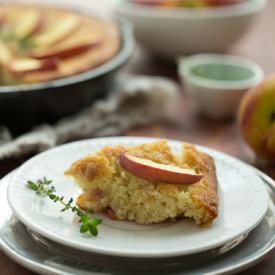 Peach Thyme Skillet Cake