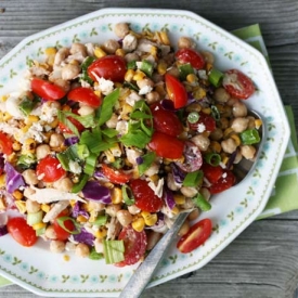 Summery Kitchen Sink Salad BBQ Mayo