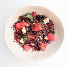 Watermelon + Blueberry Quinoa Salad