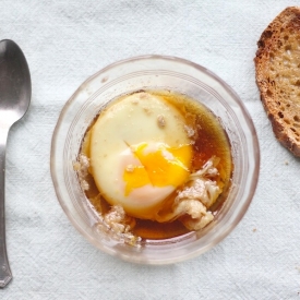 Eggs Poached in Maple Syrup