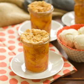 Peach Crisp in Jars