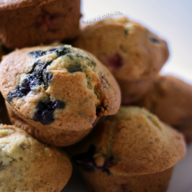 Blueberry and Raspberry Muffins