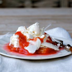 Eton Mess with Rhubarb