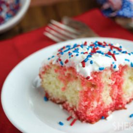 Red White and Blue Poke Cake