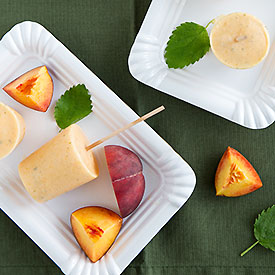 Peach Lemon Balm Popsicles