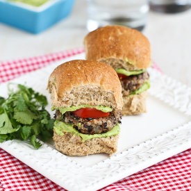 Black Bean Sliders with Avocado