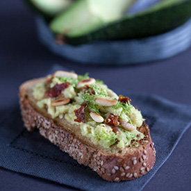 Toast With Avocado, Sundried Tomato