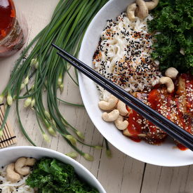 Quick and Easy Tofu with Ramen