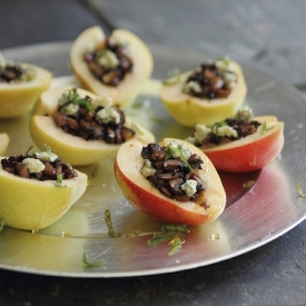 Mushroom Stuffed Pear Bites