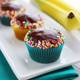 Chocolate Glazed Banana Muffins