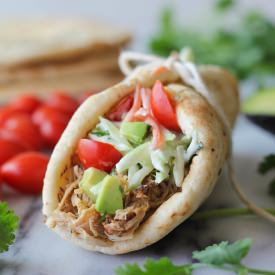 Slow Cooker Pulled Pork Gyros