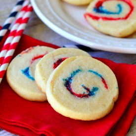 Red, White and Blue Sparkler Cookie