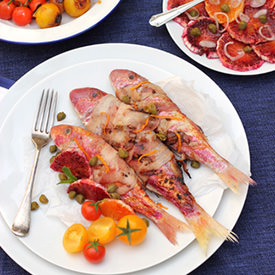 Red Mullet Grilled in Pancetta