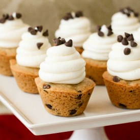 Mini Chocolate Chip Cookie Cupcakes