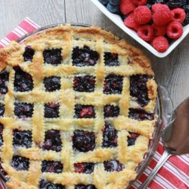 Triple Berry Pie with Butter Crust