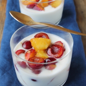 Yogurt with Grilled Peaches