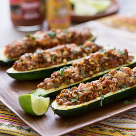 Taco Stuffed Zucchini