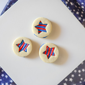 Patriotic Cut-Out Sandwich Cookies