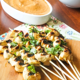 Asian Chicken Satay Skewers