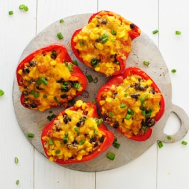 Black Bean & Quinoa Stuffed Peppers