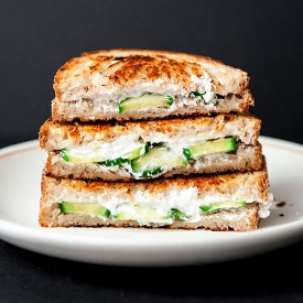 Cucumber and Goat Cheese Sandwiches