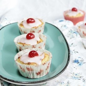 Iced Cherry Muffins