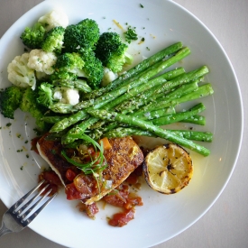 Blackened Halibut with Creole Sauce