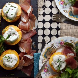 Grilled Peaches with Chèvre