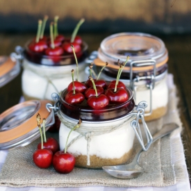 Yogurt Cake with Cherries- No bake