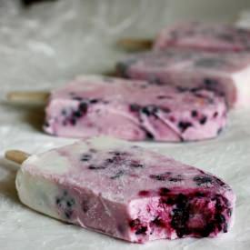 Fresh Blackberry Yogurt Pops