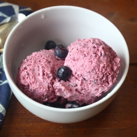 Red, White and Blueberry Ice Cream