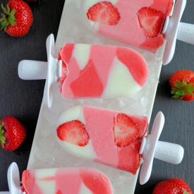 Strawberry Yogurt Popsicles