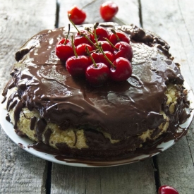 Vegan Coconut Cherry Cake