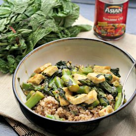 Green-Packed Stir Fry with Herbs