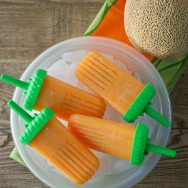 Cantaloupe Popsicles