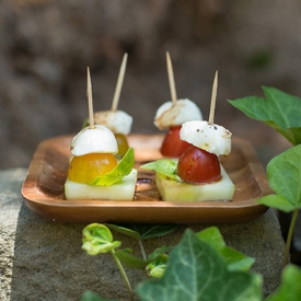 Cucumber Caprese Bites