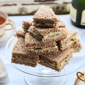 Cucumber, Hummus, Tea Sandwiches