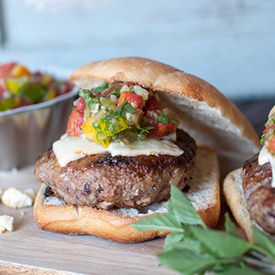 Bruschetta Turkey Burgers