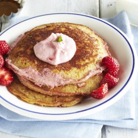 Strawberry and Mascarpone Pancakes