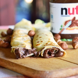 Nutella Stuffed Crepes