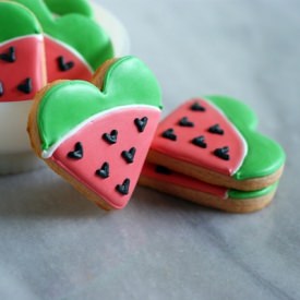 Watermelon-Flavored Cut-Out Cookies