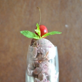 Cherry-Mint Ice-Cream