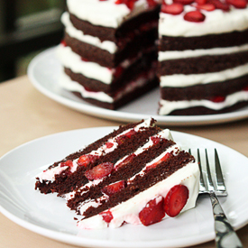 Chocolate Strawberry Cream Cake