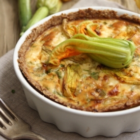 Courgette Flower Quiche