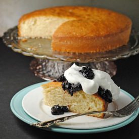 Buttermilk Cake w/Blueberry Compote