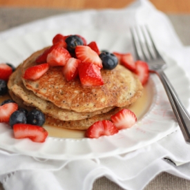 Almond Poppy Seed Pancakes