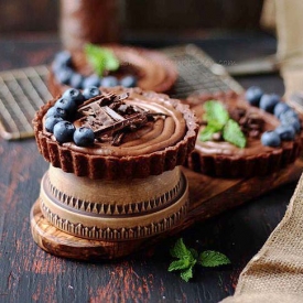 Eggless Chocolate Tartlets