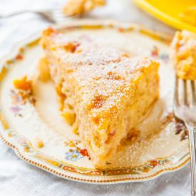 Peaches & Cream Fluffy Muffin Cake