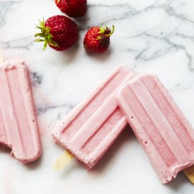 CreamyStrawberry Yogurt Pops